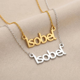 Isobel Name Necklace | 18ct Gold, Silver & Vermeil | Ready to Ship