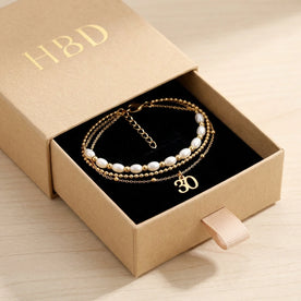 Italian Seed Chain Bracelet in Gold & Silver - Designed With Polished Beads