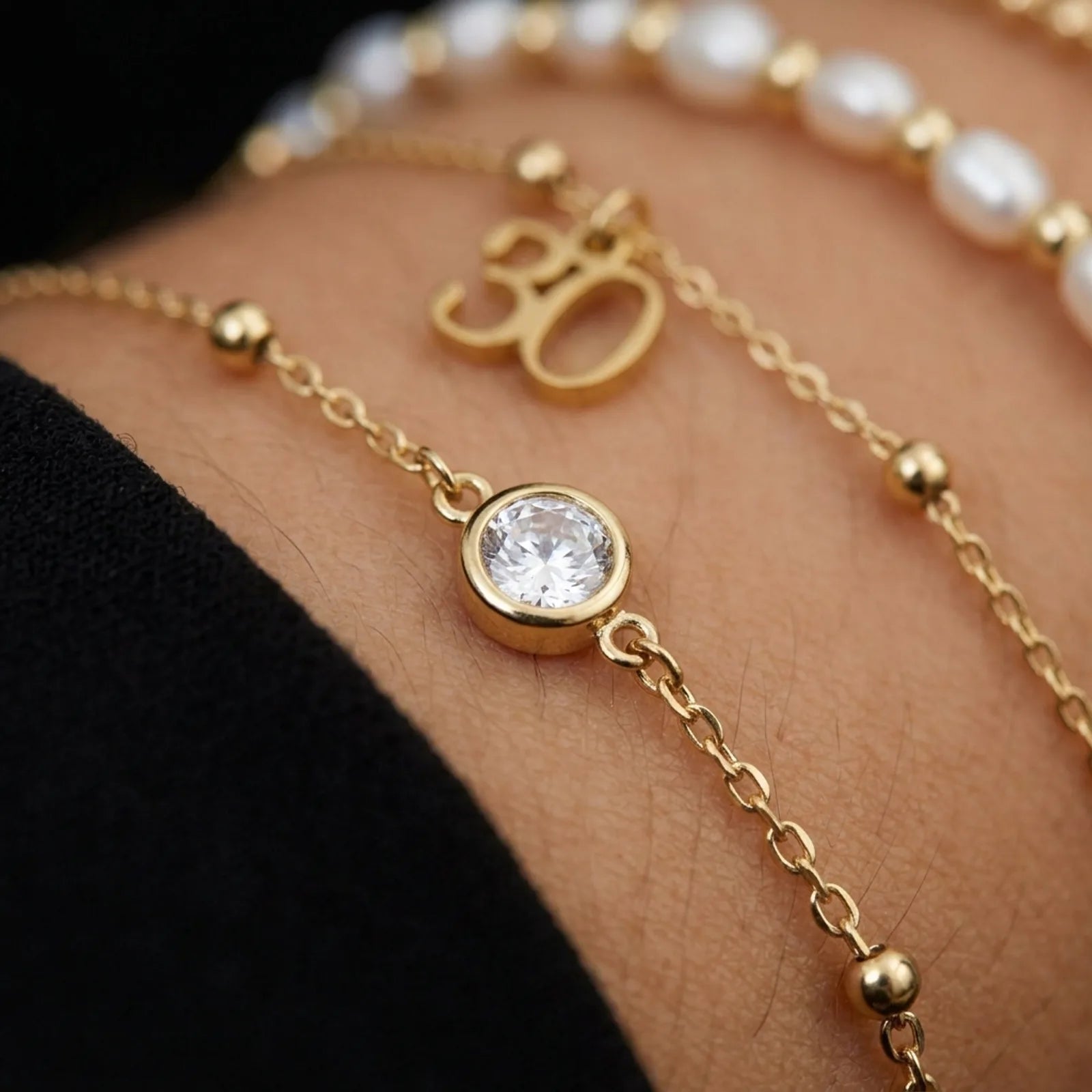 Italian Seed Chain Bracelet in Gold & Silver - Designed With Polished Beads