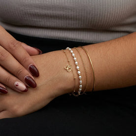 Italian Seed Chain Bracelet in Gold & Silver - Designed With Polished Beads
