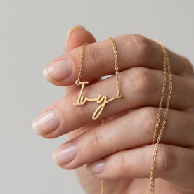 Ivy Name Necklace | 18ct Gold, Silver & Vermeil | Ready to Ship