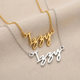 Izzy Name Necklace | 18ct Gold, Silver & Vermeil | Ready to Ship