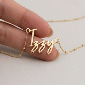 Izzy Name Necklace | 18ct Gold, Silver & Vermeil | Ready to Ship