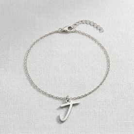 J Bracelet | Initial & Letter J Charm, Gold & Silver