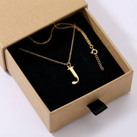 J Necklace | Initial & Letter J Pendant, Gold & Silver