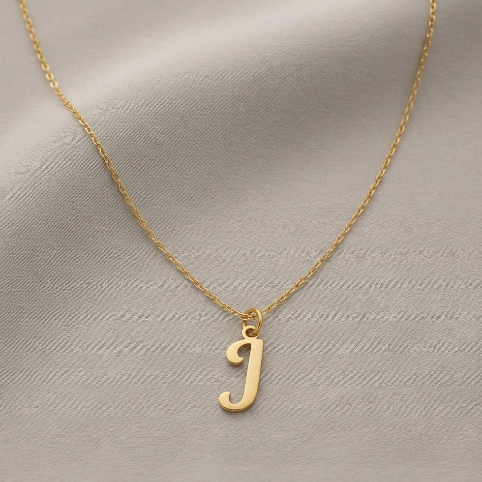 J Initial Necklace
