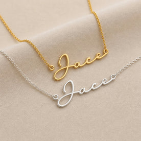 Jace Name Necklace | 18ct Gold, Silver & Vermeil | Ready to Ship