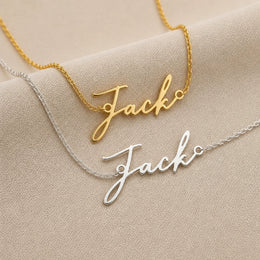 Jack Name Necklace | 18ct Gold, Silver & Vermeil | Ready to Ship