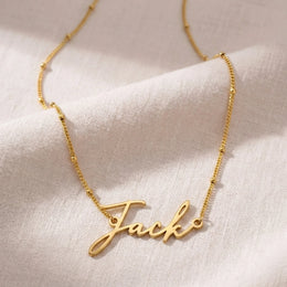 Jack Name Necklace | 18ct Gold, Silver & Vermeil | Ready to Ship