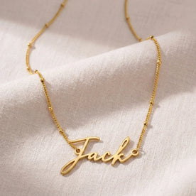 Jack Name Necklace | 18ct Gold, Silver & Vermeil | Ready to Ship