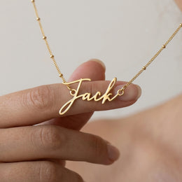 Jack Name Necklace | 18ct Gold, Silver & Vermeil | Ready to Ship