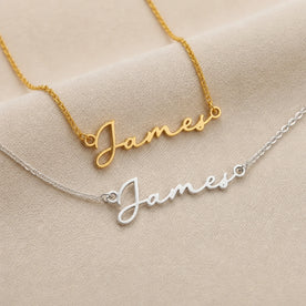 James Name Necklace | 18ct Gold, Silver & Vermeil | Ready to Ship