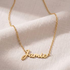 Jamie Name Necklace | 18ct Gold, Silver & Vermeil | Ready to Ship