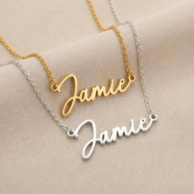 Jamie Name Necklace | 18ct Gold, Silver & Vermeil | Ready to Ship