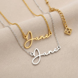 Jane Name Necklace | 18ct Gold, Silver & Vermeil | Ready to Ship