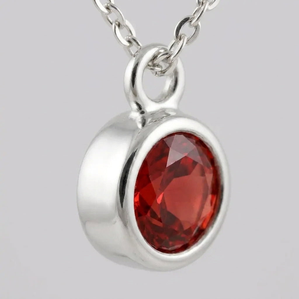 January Birthstone Bracelet | Garnet, Gold & Silver