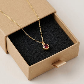 January Birthstone Necklace | Garnet, Gold & Silver