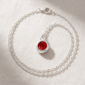 January Birthstone Necklace | Garnet, Gold & Silver