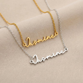 Jasmine Name Necklace | 18ct Gold, Silver & Vermeil | Ready to Ship