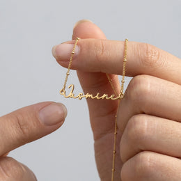 Jasmine Name Necklace | 18ct Gold, Silver & Vermeil | Ready to Ship
