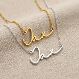 Jax Name Necklace | 18ct Gold, Silver & Vermeil | Ready to Ship