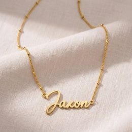 Jaxon Name Necklace | 18ct Gold, Silver & Vermeil | Ready to Ship