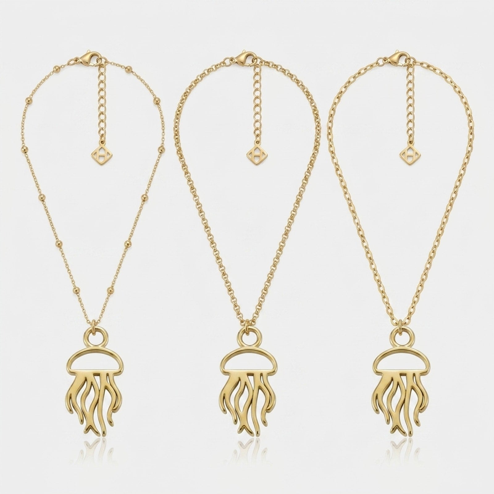Jellyfish Charm Necklace & Bracelet