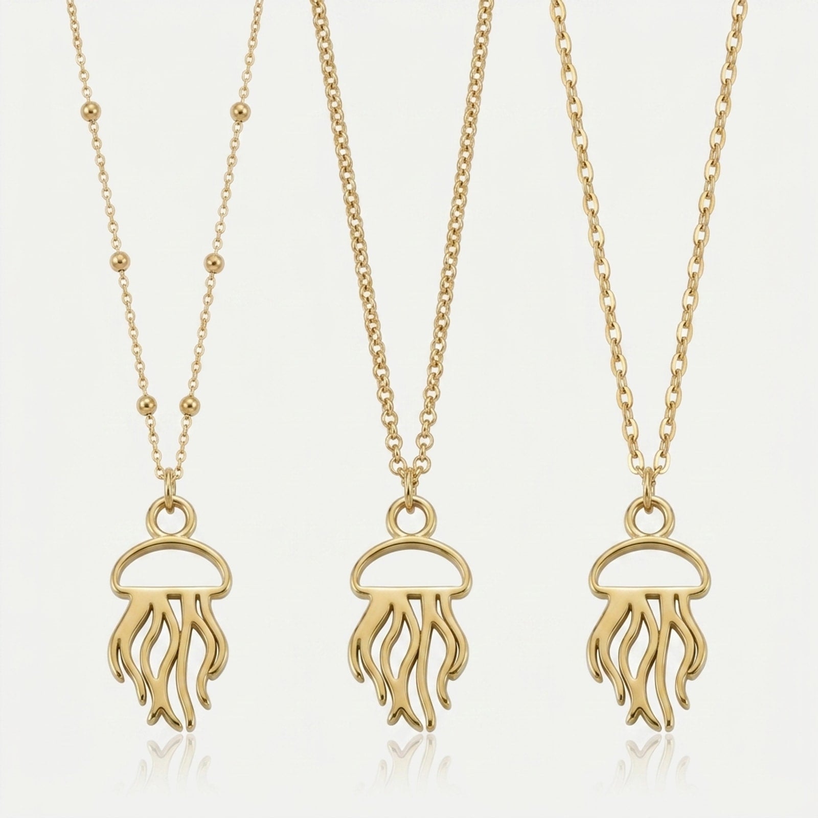 Jellyfish Charm Necklace & Bracelet