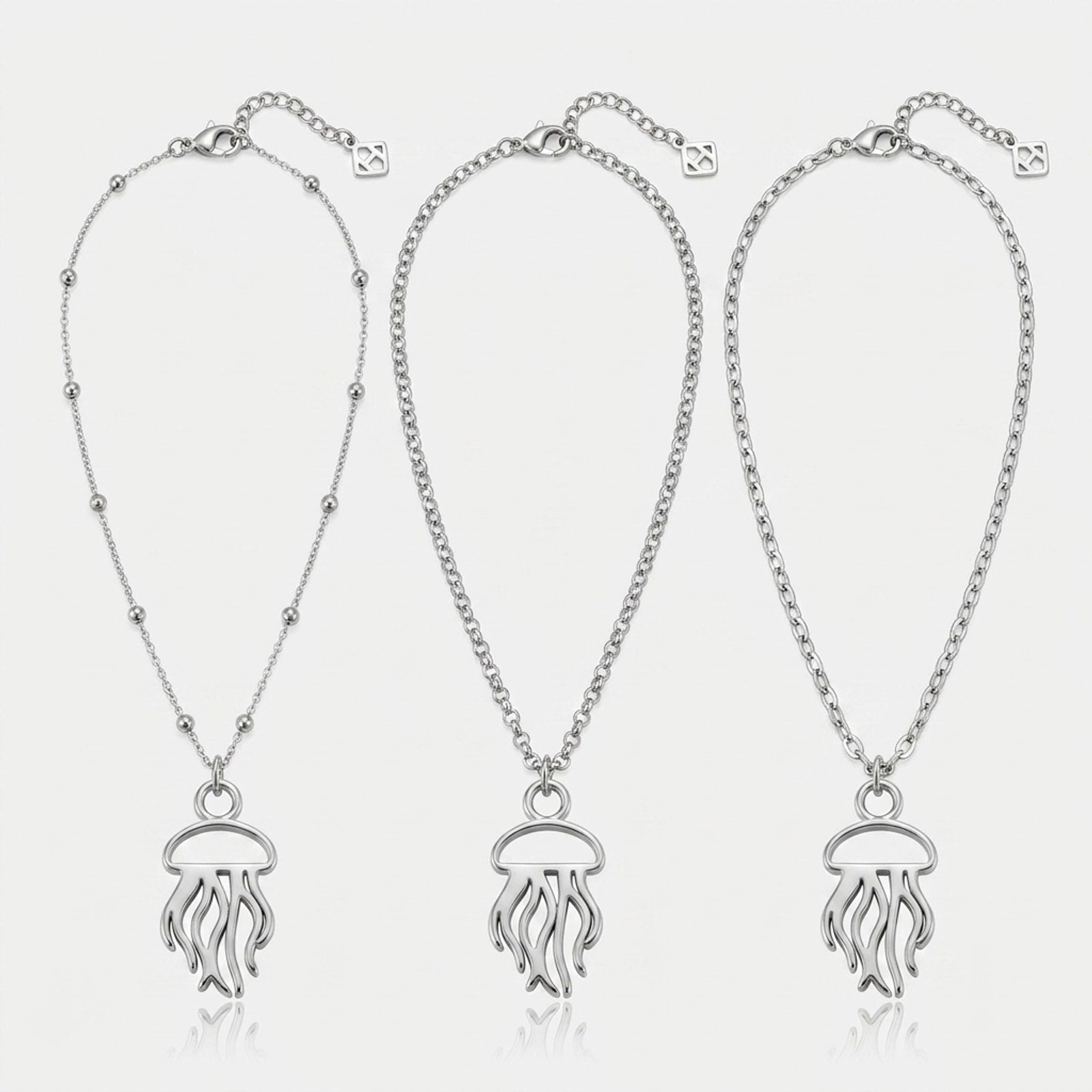 Jellyfish Charm Necklace & Bracelet