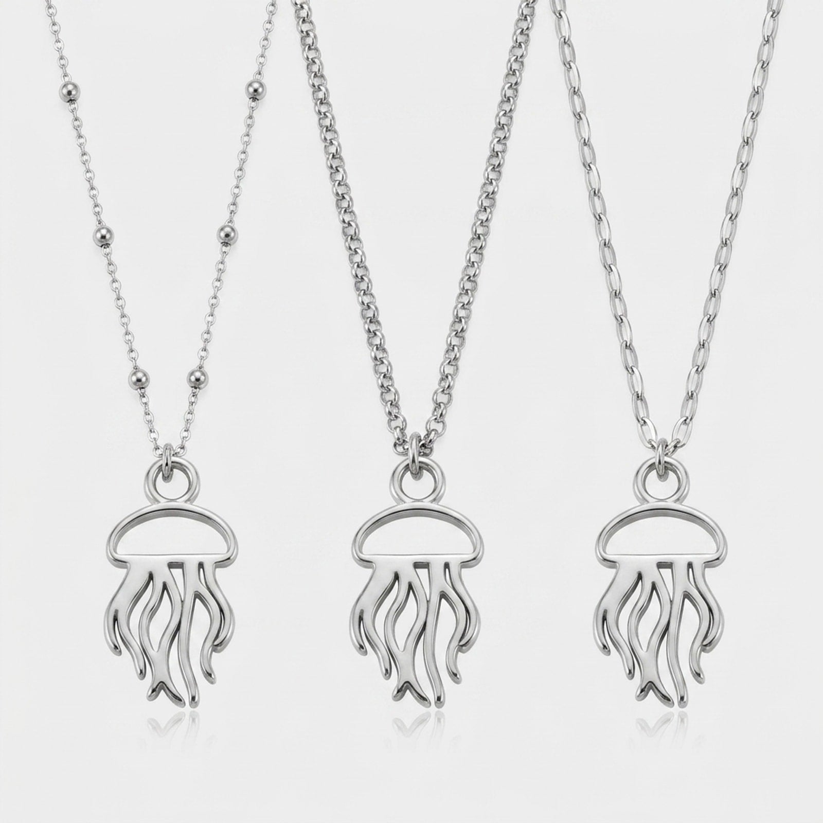 Jellyfish Charm Necklace & Bracelet