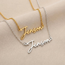 Jenson Name Necklace | 18ct Gold, Silver & Vermeil | Ready to Ship