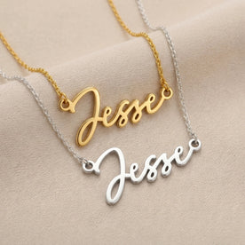 Jesse Name Necklace | 18ct Gold, Silver & Vermeil | Ready to Ship