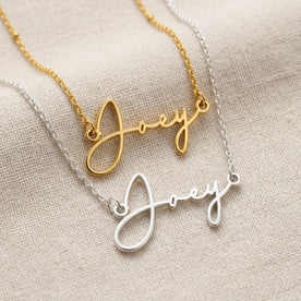 Joey Name Necklace | 18ct Gold, Silver & Vermeil | Ready to Ship