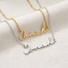 Jonah Name Necklace | 18ct Gold, Silver & Vermeil | Ready to Ship
