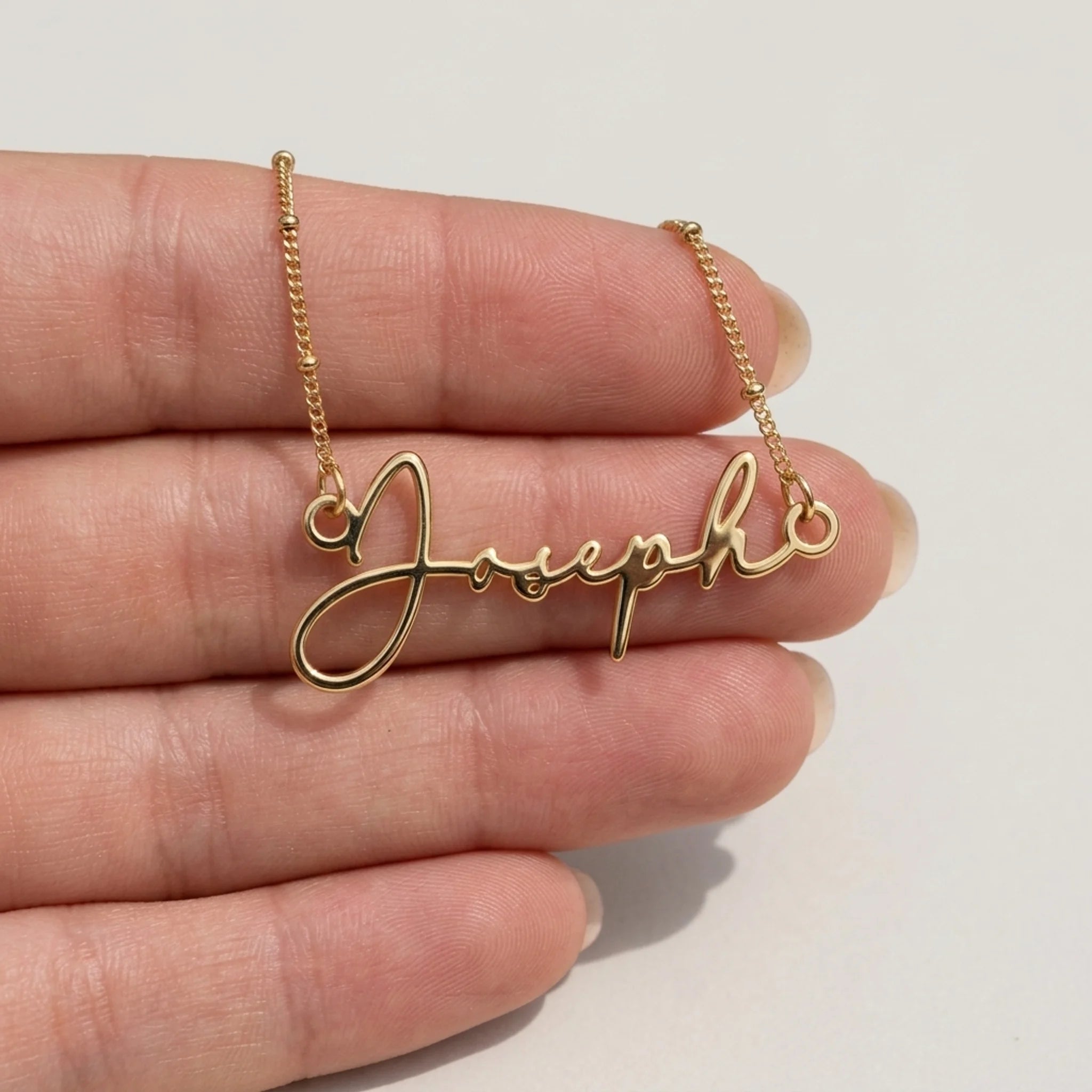 Joseph Name Necklace | 18ct Gold, Silver & Vermeil | Ready to Ship