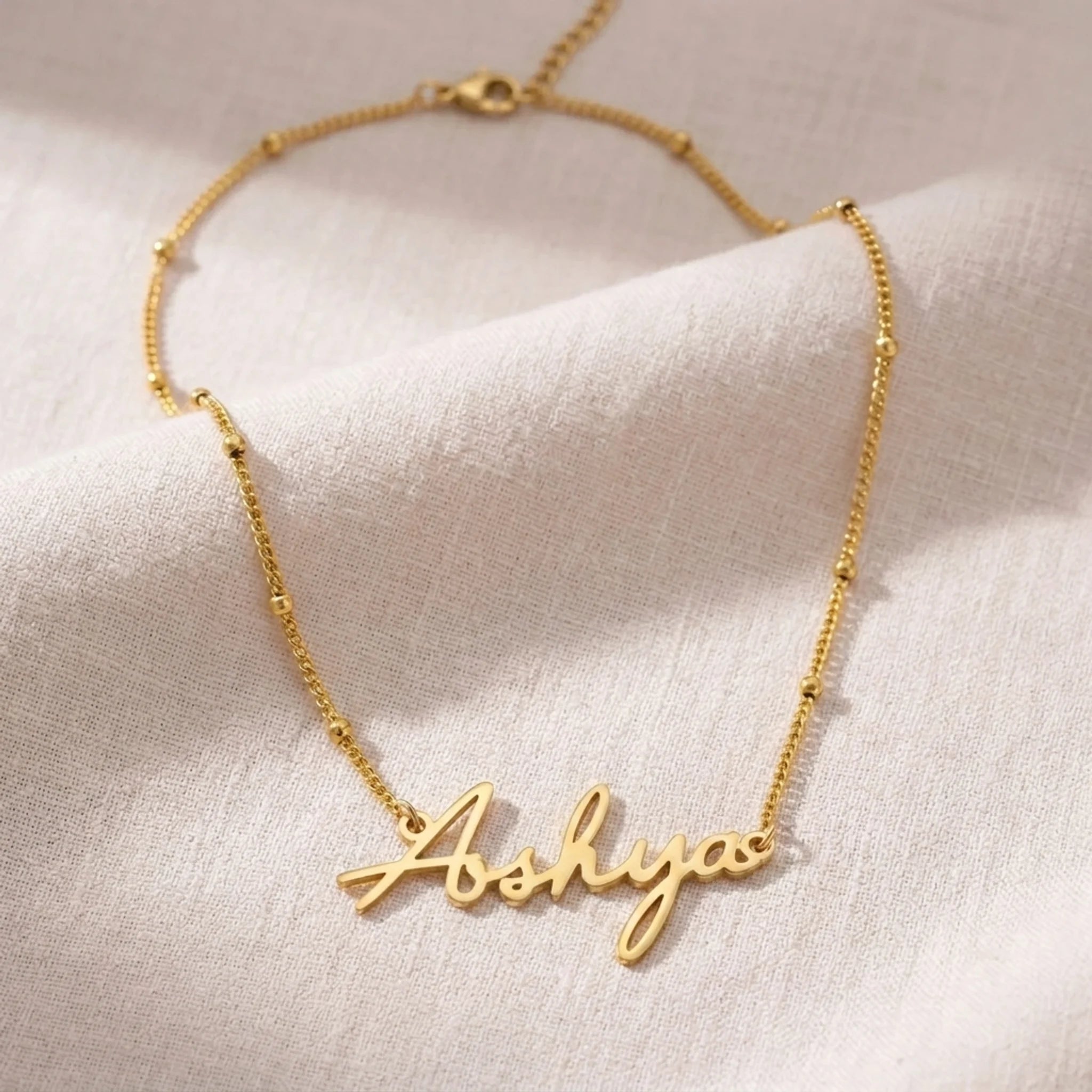 Joshua Name Necklace | 18ct Gold, Silver & Vermeil | Ready to Ship
