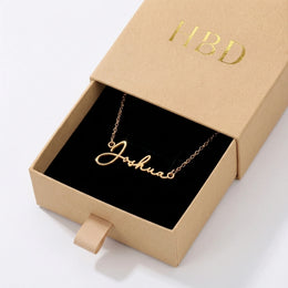 Joshua Name Necklace | 18ct Gold, Silver & Vermeil | Ready to Ship