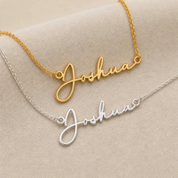 Joshua Name Necklace | 18ct Gold, Silver & Vermeil | Ready to Ship