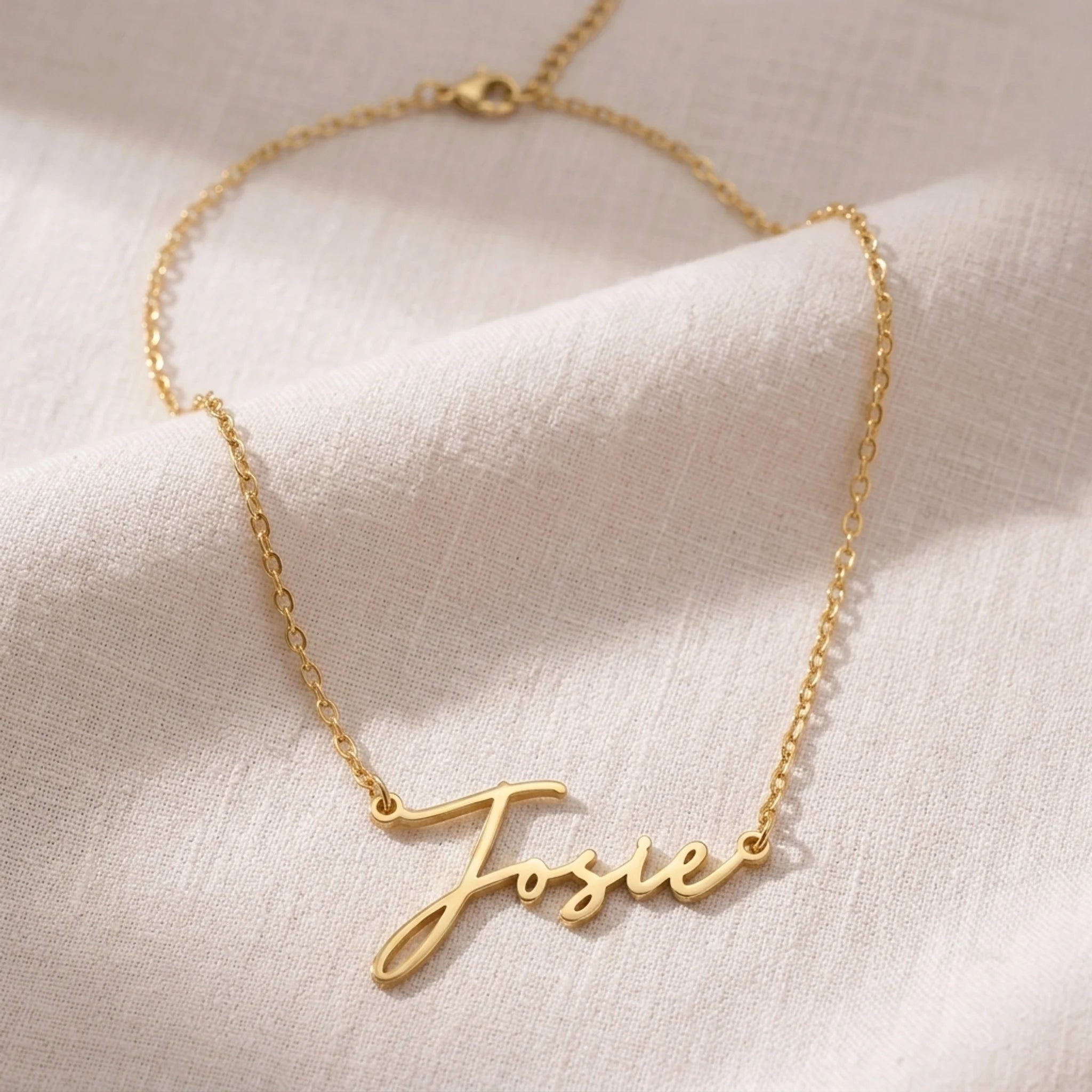 Josie Name Necklace | 18ct Gold, Silver & Vermeil | Ready to Ship
