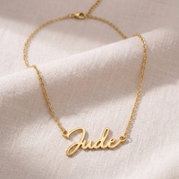 Jude Name Necklace | 18ct Gold, Silver & Vermeil | Ready to Ship