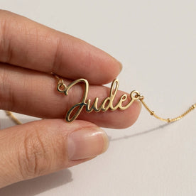 Jude Name Necklace | 18ct Gold, Silver & Vermeil | Ready to Ship