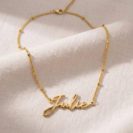 Julie Name Necklace | 18ct Gold, Silver & Vermeil | Ready to Ship