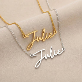 Julie Name Necklace | 18ct Gold, Silver & Vermeil | Ready to Ship
