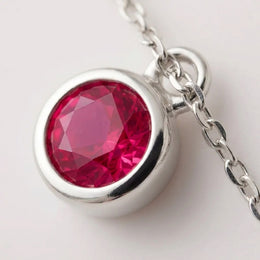 July Birthstone Bracelet | Ruby, Gold & Silver