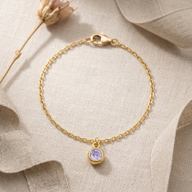 June Birthstone Bracelet | Light Amethyst, Gold & Silver