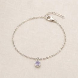June Birthstone Bracelet | Light Amethyst, Gold & Silver