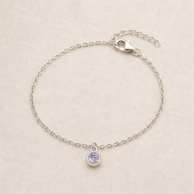 June Birthstone Bracelet | Light Amethyst, Gold & Silver