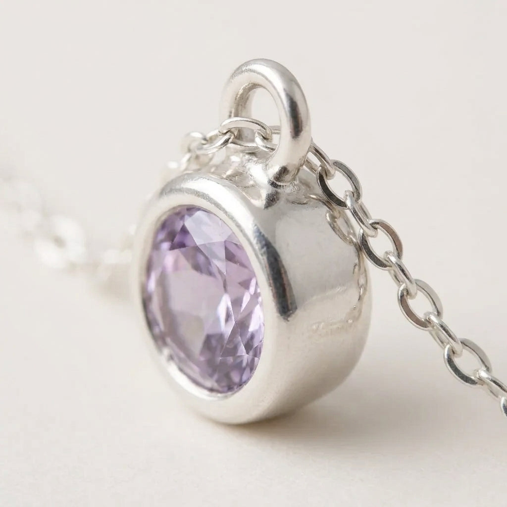 June Birthstone Bracelet | Light Amethyst, Gold & Silver