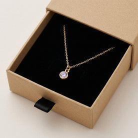 June Birthstone Necklace | Light Amethyst, Gold & Silver