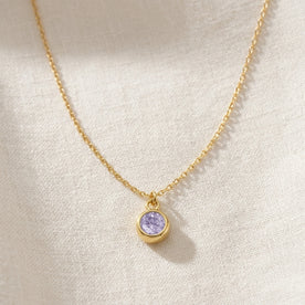 June Birthstone Necklace | Light Amethyst, Gold & Silver